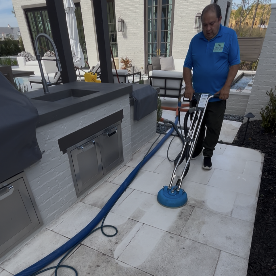 Tile and Grout cleaning with hot water extraction