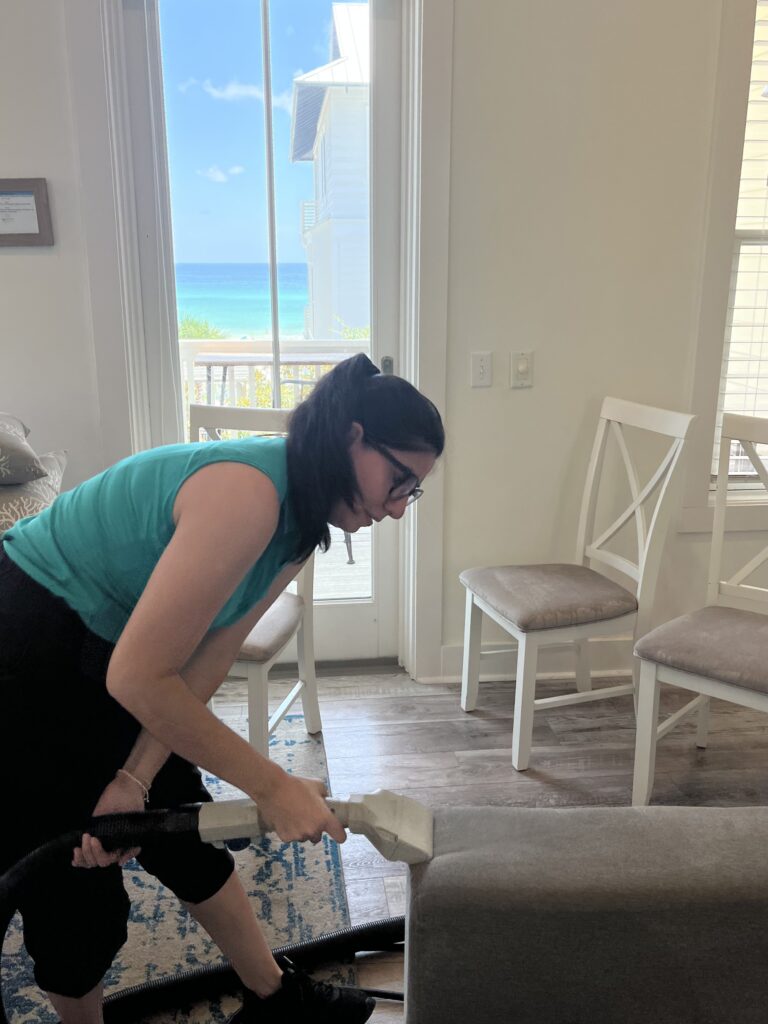 Upholstery steam cleaning